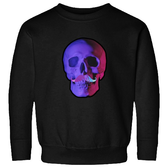 Neon Mustache Skull Sweatshirts