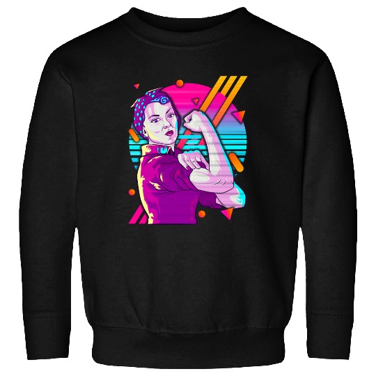 Rosie The Riveter Vaporwave Sweatshirts