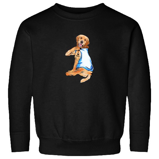 Golden Retriever Dog Tattoo I Love Mom Sweatshirts