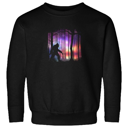 Bigfoot Northern Lights - Space Galaxy Aurora Sweatshirts