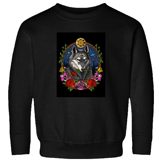 Psychedelic Wolf Sweatshirts