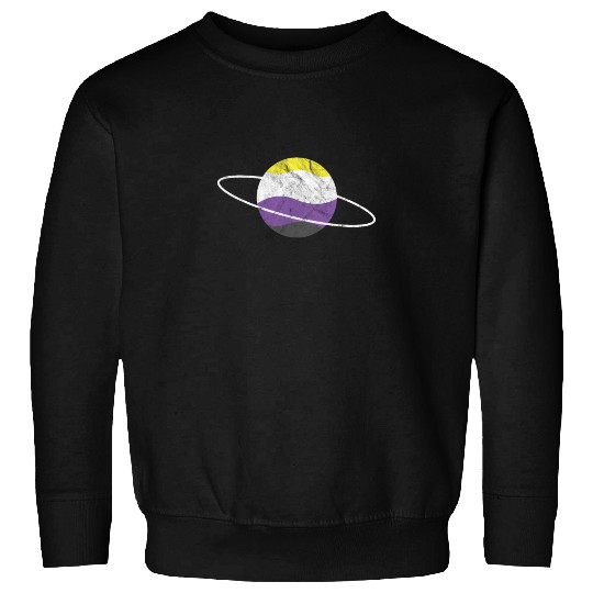 Non Binary Planet LGBTQ Flag Sweatshirts