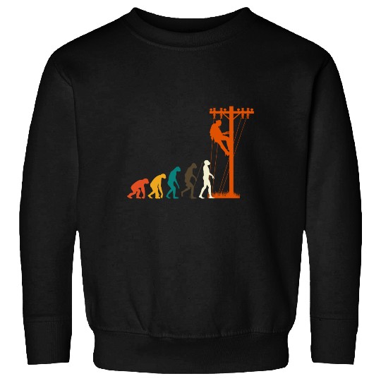Unique Evolution Of Lineman Electrician Sweatshirts