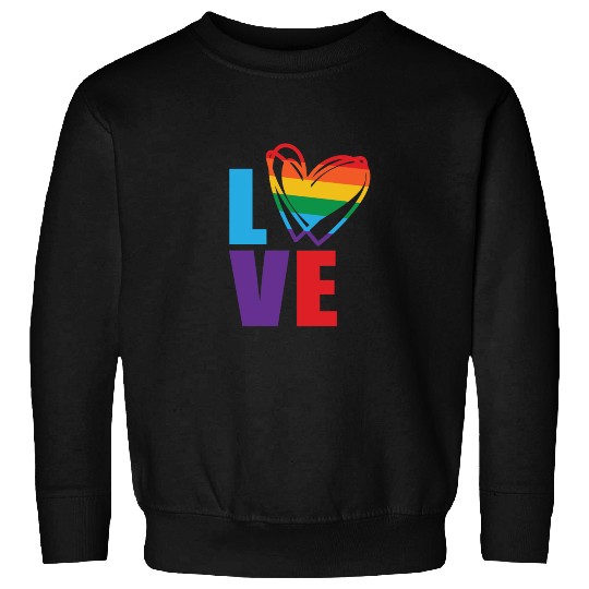 Gay pride LGBT PRIDE LOVE HEART Sweatshirts