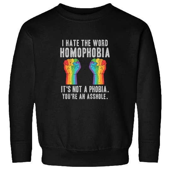 LGBT Homophobia Is Not A Phobia Youre an Asshole Sweatshirts