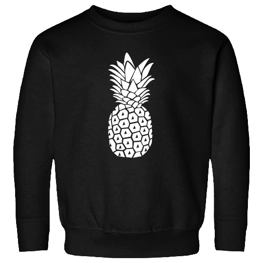 White Pineapple Silhouette Sweatshirts