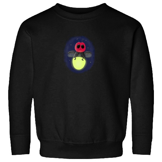 Cute lightning bug firefly cartoon illustration Sweatshirts
