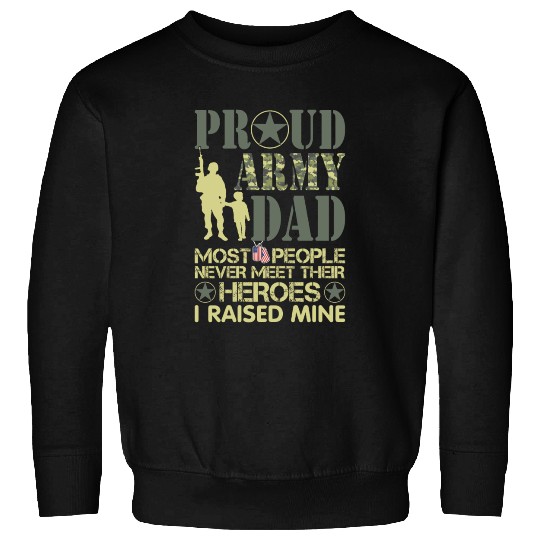 Proud Army National Guard Dad American Flag Sweatshirts