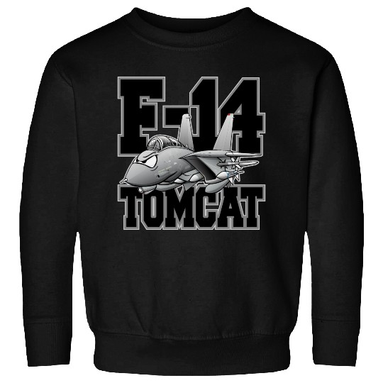 F-14 Tomcat Military Fighter Jet Aircraft Cartoon Sweatshirts