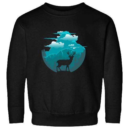 Reindeer Nature landscape Sweatshirts