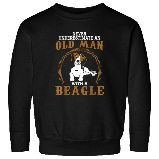 Mens Beagle Grandpa Funny Father Dad Lover Gift Sweatshirts