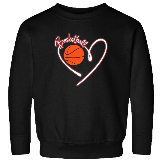 I Love Basketball Girl Basketball Player Heart Sweatshirts