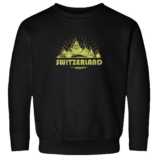 Swiss Mountains And Alps Switzerland Sweatshirts