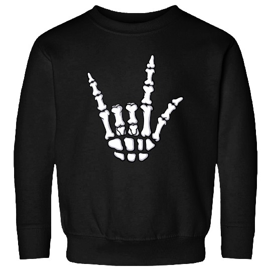 I Love You Sign Language Gift Skeleton Hand Hallow Sweatshirts