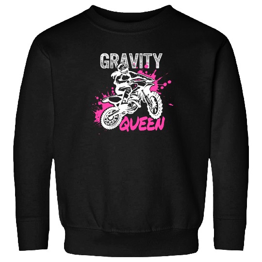 Gravity Queen, Dirt Bike Rider, Womens Sweatshirts,