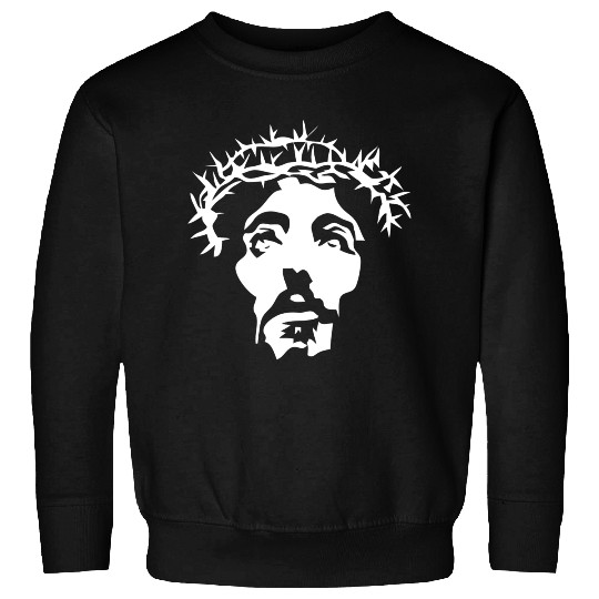 Jesus crown of thorns stencil Sweatshirts