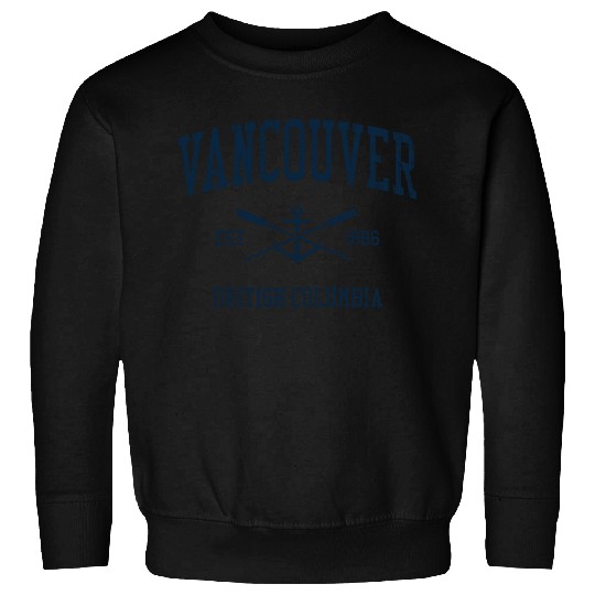Vancouver BC Vintage Navy Crossed Oars & Boat Anch Sweatshirts