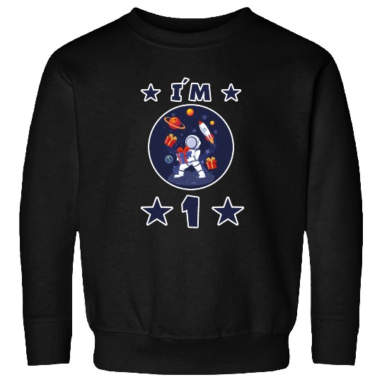 1 year astronaut children 1st birthday child gift Sweatshirts