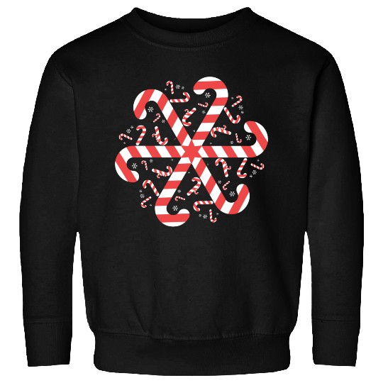 Candy Cane Gift Snowflake Candy Cane Christmas Sweatshirts