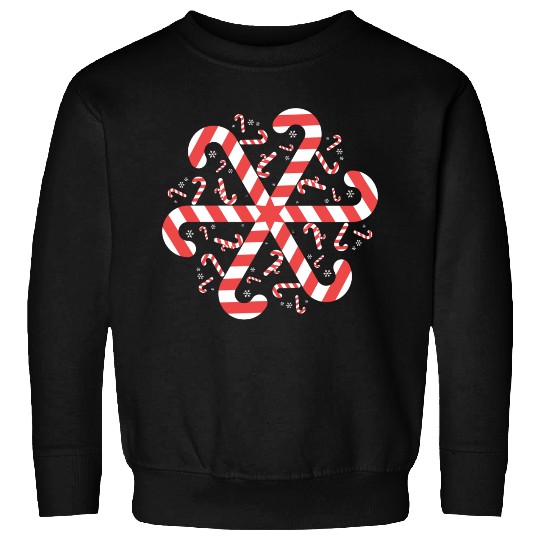 Candy Cane Gift Snowflake Candy Cane Christmas Sweatshirts