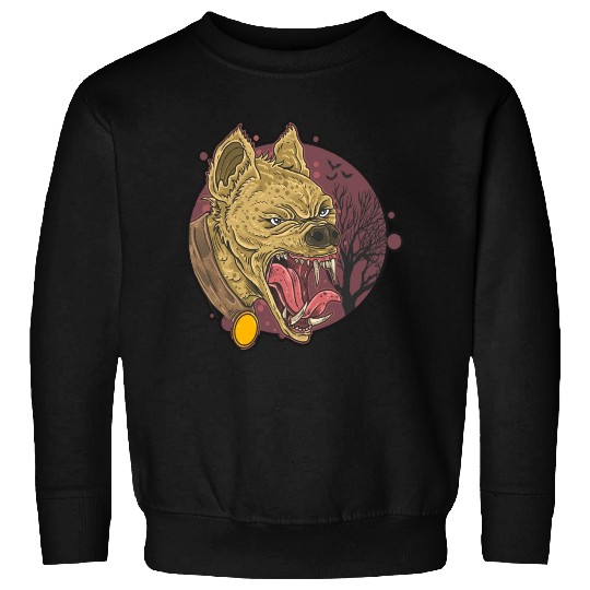 wild hyena angry face head Sweatshirts