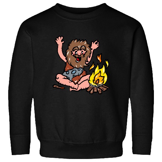 Caveman with Fire Sweatshirts