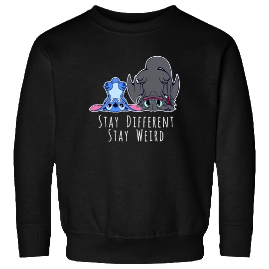 Stay Different Stay Weird Toothless And Stitch Sweatshirts