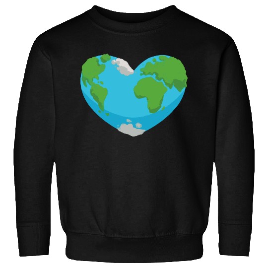 Earth heart nature planet design Sweatshirts
