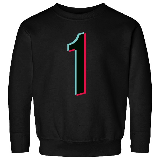 1 - jersey number - Tiktok glitch Sweatshirts