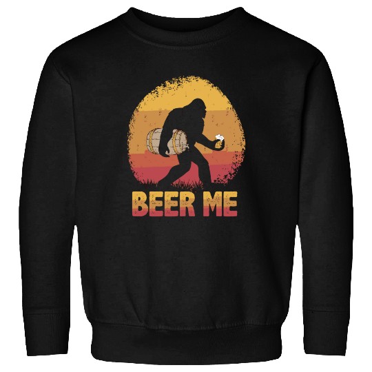 Beer Me Funny Bigfoot Loves Beer Drinking Sasquatc Sweatshirts