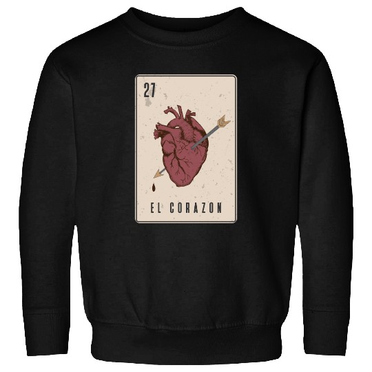 El Corazon Mexican Loteria Sweatshirts