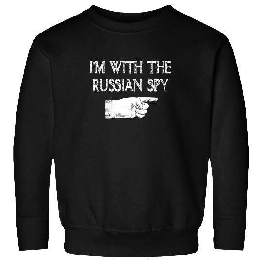 I'm With Russian spy Matching Halloween Costume Sweatshirts