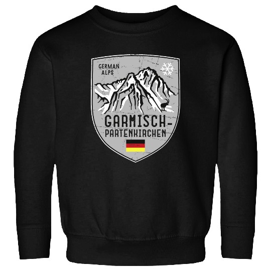 Garmisch Mountain Germany Emblem Sweatshirts
