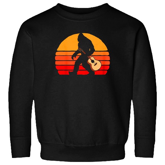 Bigfoot Bring Guitar Vintage Sweatshirts