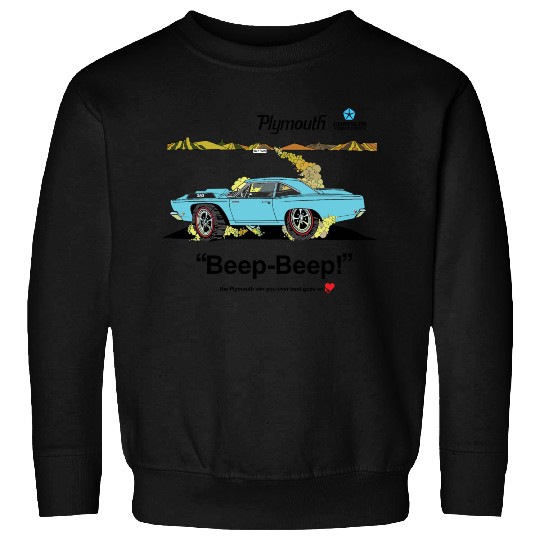 1968 Plymouth Road Runner Salt Flats Light Blue Sweatshirts