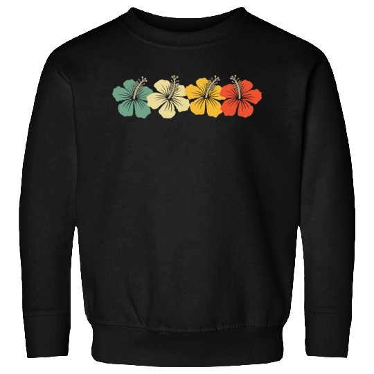 Retro Vintage Hibiscus Flower Sweatshirts