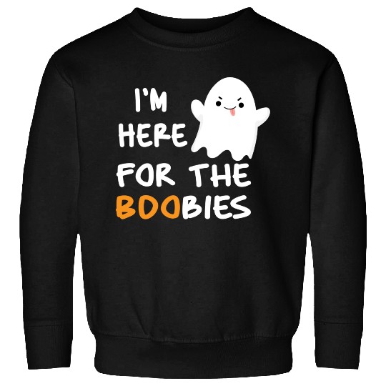 I'm Here For the Boobies Funny Baby Halloween Sweatshirts