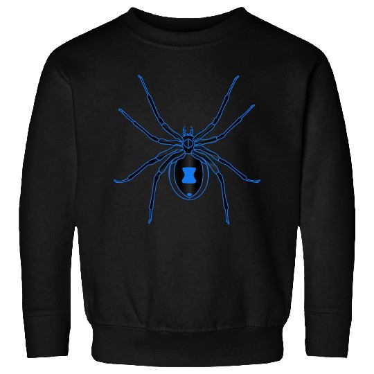 Black Widow Blue Design Sweatshirts