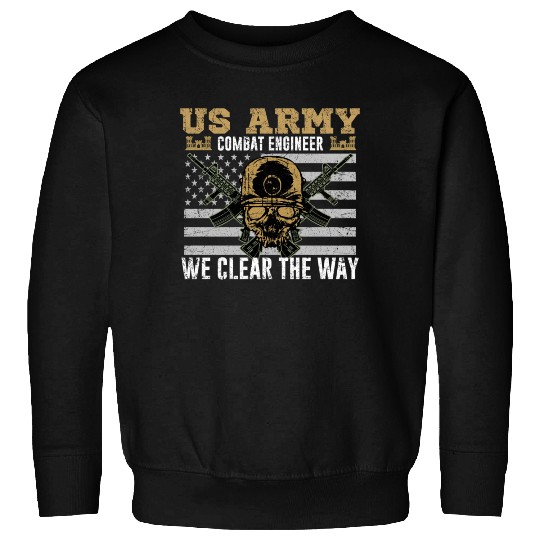 Vintage US Army Combat Engineer 12B Military Pride Sweatshirts
