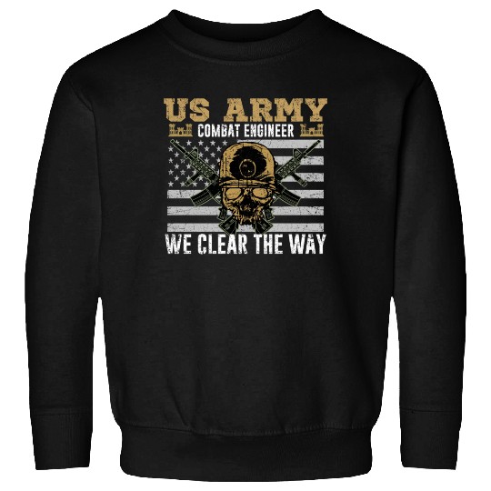 Vintage US Army Combat Engineer 12B Military Pride Sweatshirts