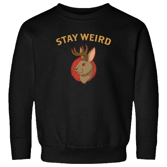 Stay Weird Cryptozoology Cryptid Jackalope product Sweatshirts
