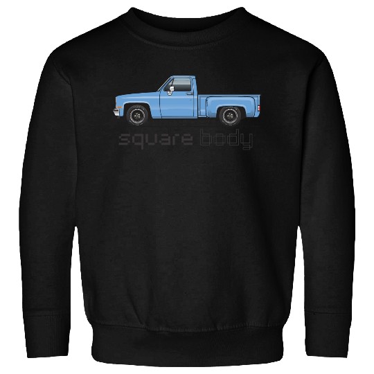 Square Body Light Blue Sweatshirts