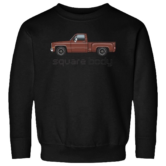 Square Body Dark Brown Sweatshirts