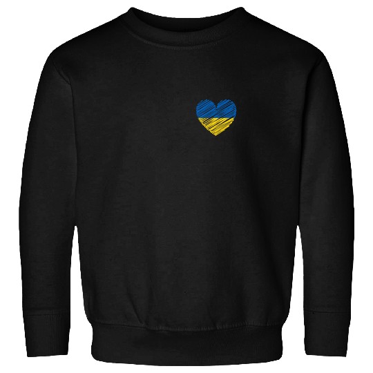 I Stand With Ukraine Ukrainian Heart Flag Sweatshirts