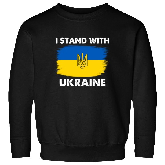 I Stand with Ukraine Ukraine Flag Sweatshirts