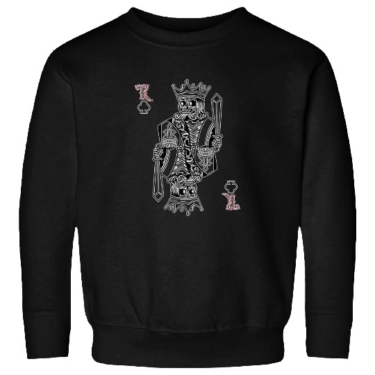 Skull King Clubs Card Skeleton Dead Cool Poker Sweatshirts