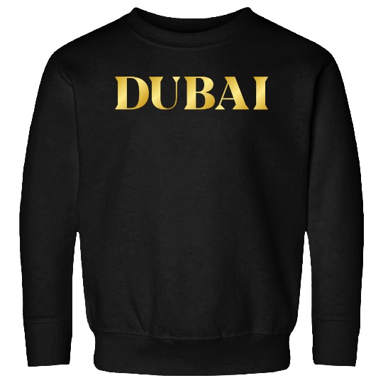 Modern Gold Glam Dubai City Typography Sweatshirts