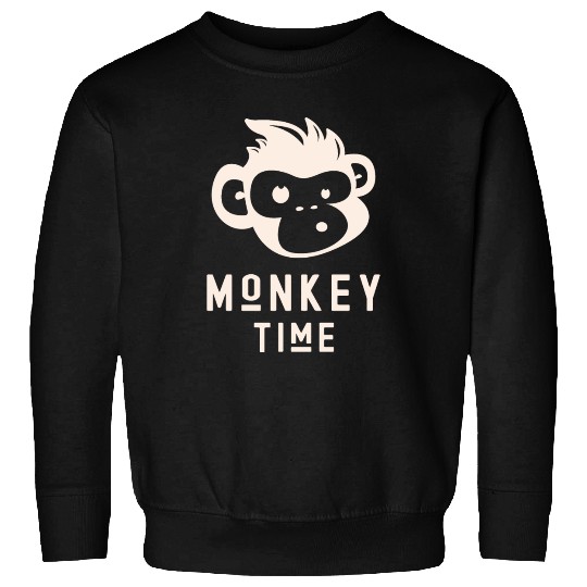 It's Monkey Time Cute Funny Monkey Face Sweatshirts