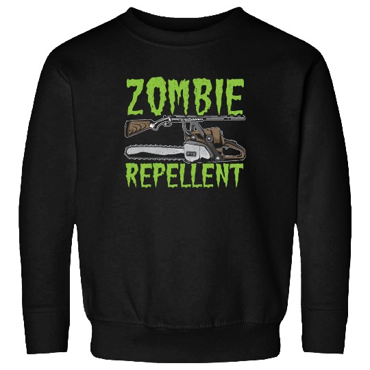 Zombie Repellent Happy Halloween Trick Or Treating Sweatshirts