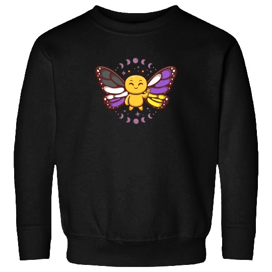 Gender Non-Binary Monarch Butterfly Subtle Pride Sweatshirts